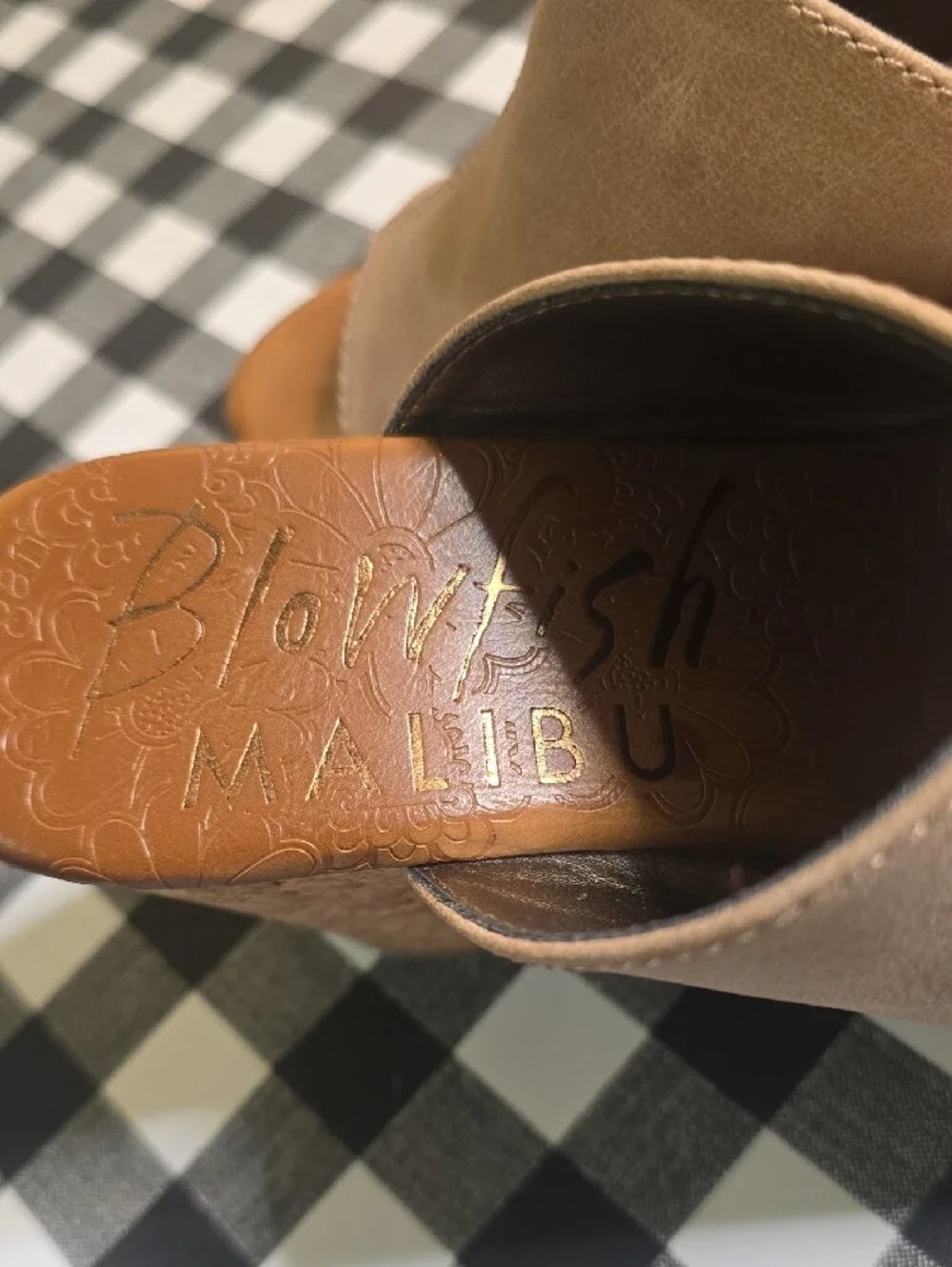 Blowfish Taupe Cork Platform Mule